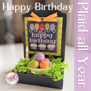 Plaid All Year - Happy Birthday by Hands on Design
