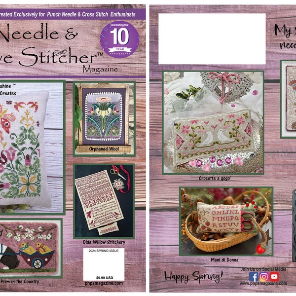 Magazine Punch Needle & Primitive Stitcher - Édition Printemps 2016 (Volume 1, Numéro 5)