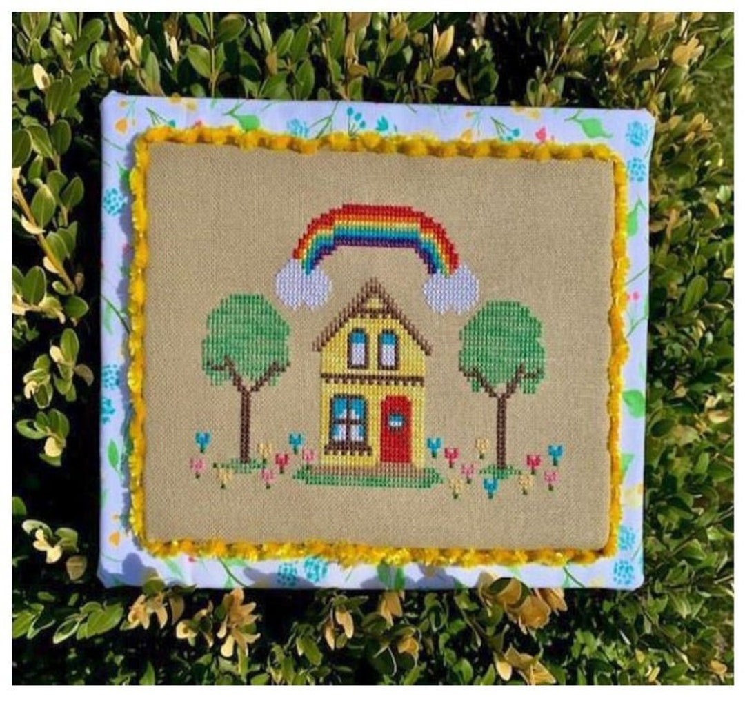 Rainbow House by Pickle Barrel Designs - Etsy