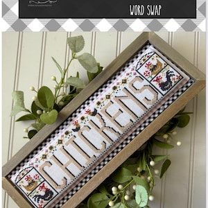 Zamów w przedsprzedaży – Chickens Word Swap od Stitching with the Housewives