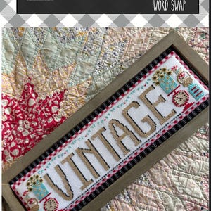 Pre-Order - Vintage Word Swap by Stitching with the Housewives