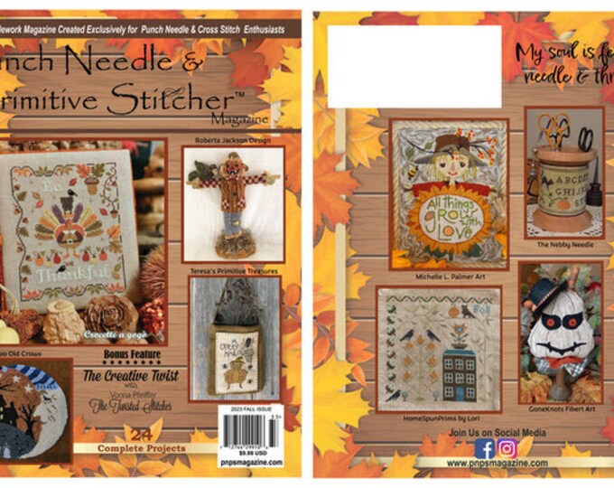 2023 Fall Issue of Punch Needle and Primitive Stitcher Magazine Etsy