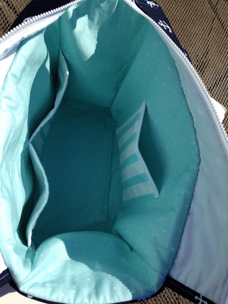 Custom Nautical Diaper Bag with Whale applique Whales Etsy