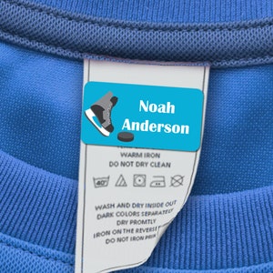 60 School Uniform Labels, Clothing Tag Labels (Hockey Design)