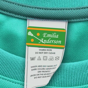 60 School Uniform Labels, Clothing Tag Labels (lacross design)