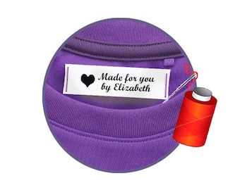 100 Sew On Labels for Clothing with Icon