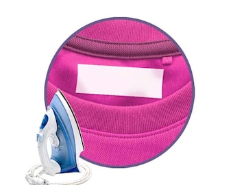 100 Blank Iron On Labels for Clothing