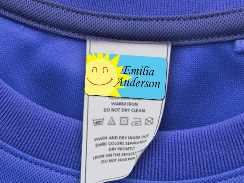 60 Clothing Tag Labels Camp Name Labels sun Etsy UK