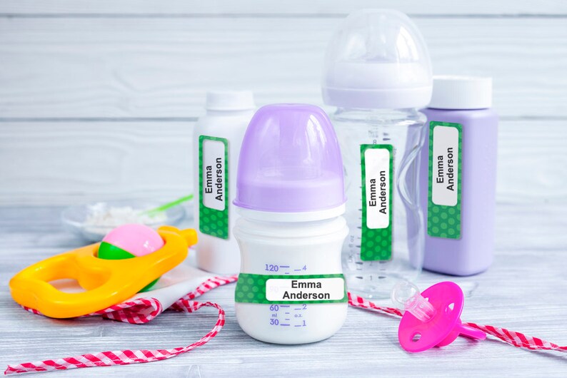 Personalized Baby Bottle Labels Dishwasher Safe Waterproof Etsy