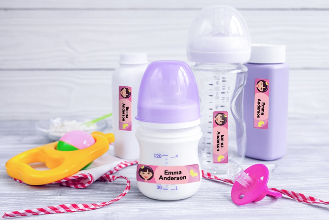 Daycare Labels, Name Labels for Kids, Waterproof Labels (girl Design ...