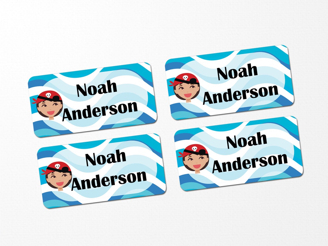 60 School Uniform Labels Clothing Tag Labels pirate Design Etsy
