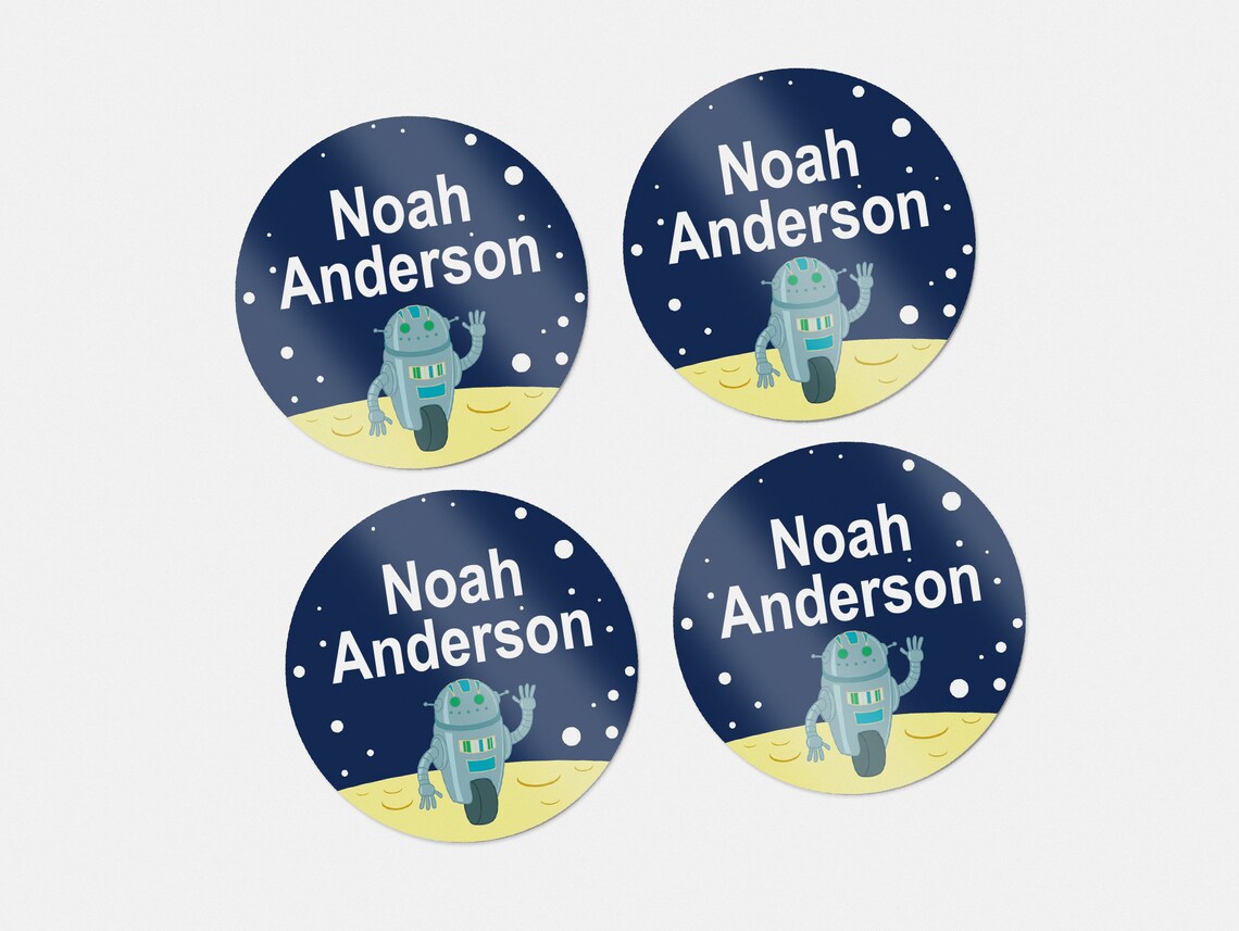 24 ROUND Personalized Baby Name Labels Baby Bottle Labels Etsy