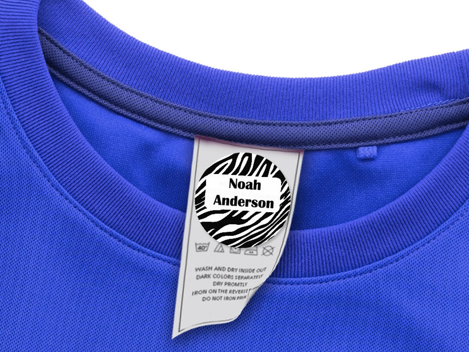 48 ROUND School Uniform Labels Clothing Tag Labels zebra Etsy