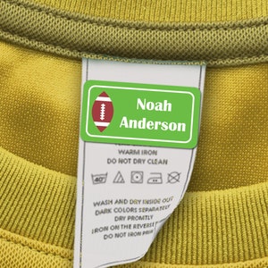 60 School Uniform Labels, Clothing Tag Labels football design image 1