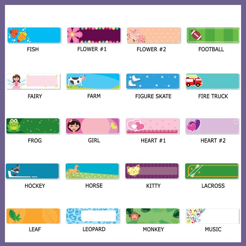 34 MINI School Supply Labels Name Labels for Kids choose Etsy