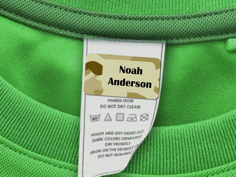 Clothing labels for summer camp