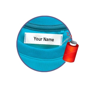 100 SEW ON Kids Labels, Camp Labels, Nursing Home Labels, Name Labels for Clothing