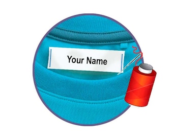 100 SEW ON Kids Labels, Camp Labels, Nursing Home Labels, Name Labels for Clothing