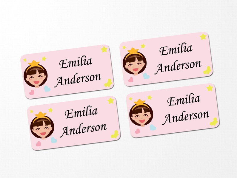 60 Clothing Tag Labels Princess Design Personalized with your Name Daycare Labels for Clothing