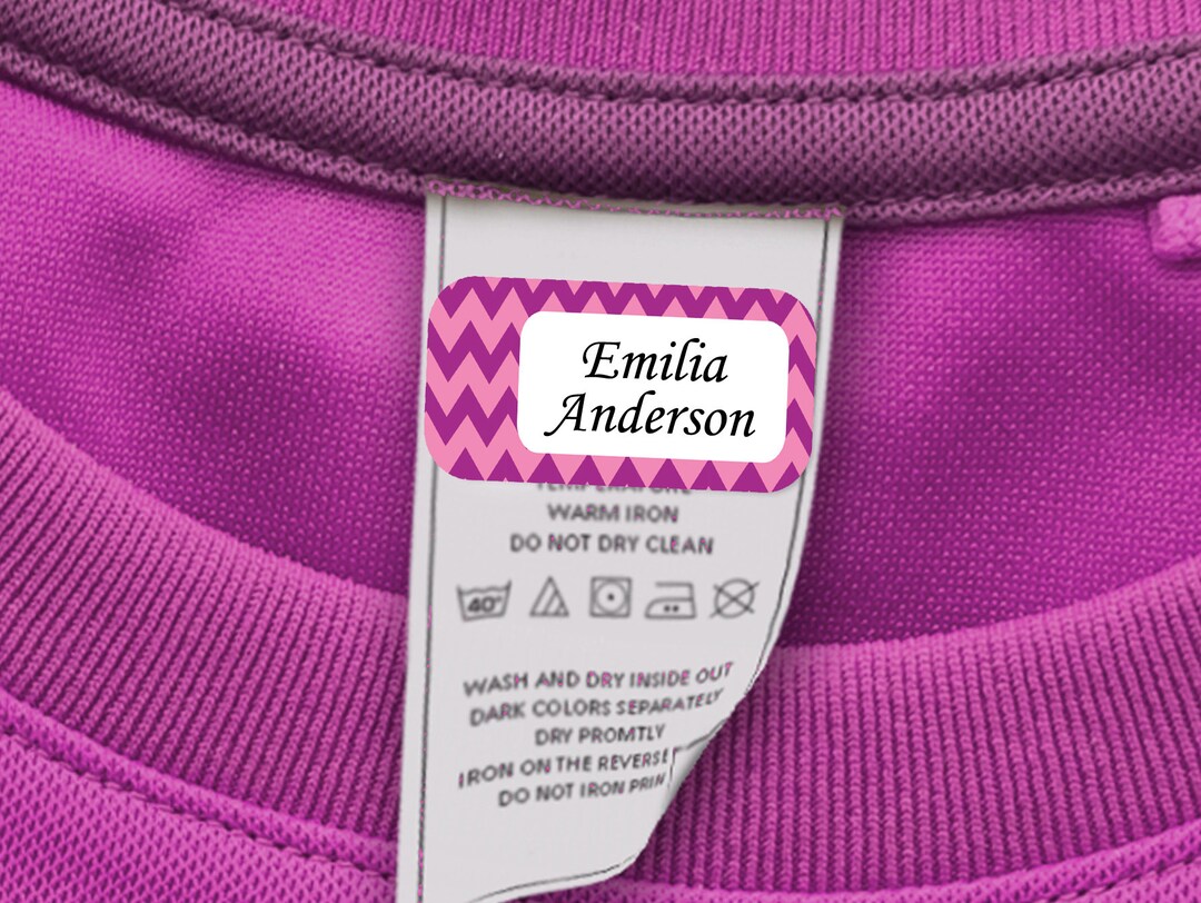 60 Stick on Laundry Labels for Clothing, Washable Clothing Labels ...