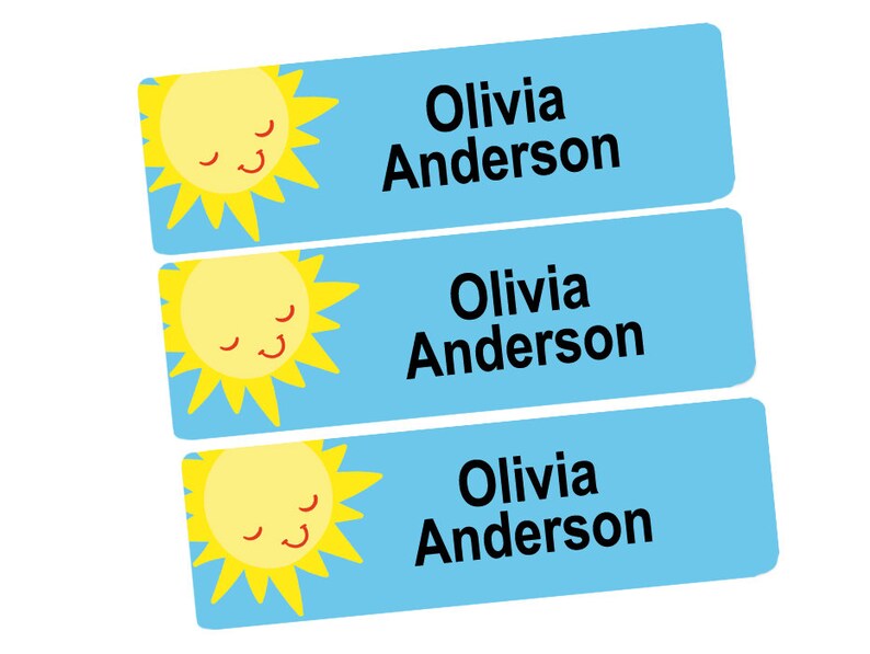 Download Paper Party Supplies Labels Baby Bottle Labels Sippy Cup Labels Waterproof Labels Sun Design Baby Labels