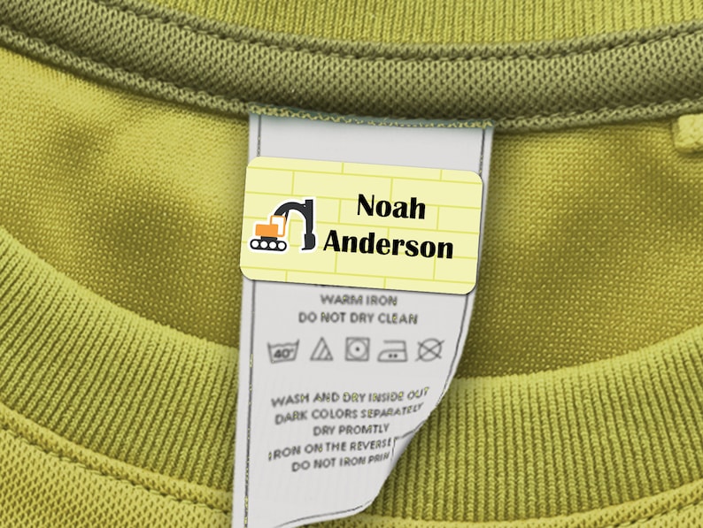 60 Stick on Laundry Labels for Clothing Washable Clothing Etsy