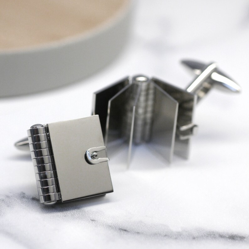 Opening Book Locket Cufflinks Book Locket Cufflinks Boyfriend Gift Gift For Husband Cufflinks Gift For Dad Christmas Gift For Him