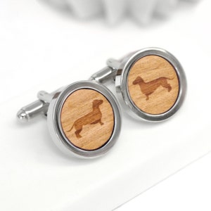 Dog breed Cufflinks wood men accessories Father/'s day gift dog portrait gift for pet lovers Wood Cuff Links Gift for Daddy