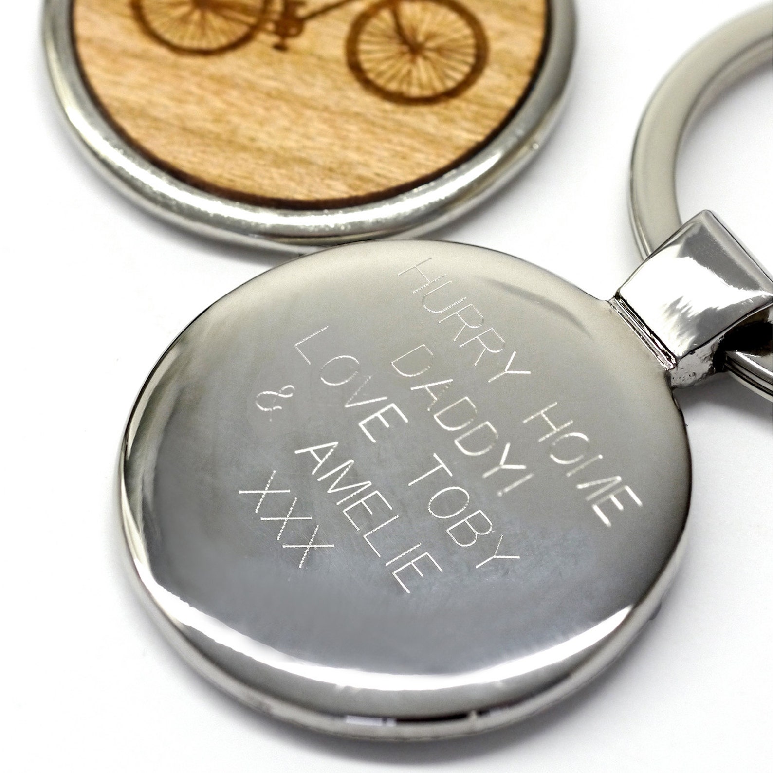 Bicycle Keyring Gift For Him Personalised Bike Key Ring Etsy