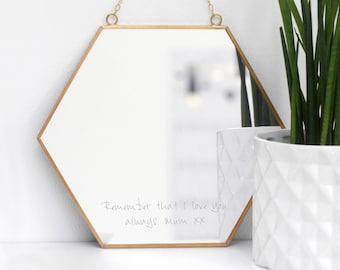 Actual Handwriting Mirror, Custom Handwriting, Memorial Handwriting, Mothers Day Gift, Mother Gift, Personalised Handwritten Message Mirror