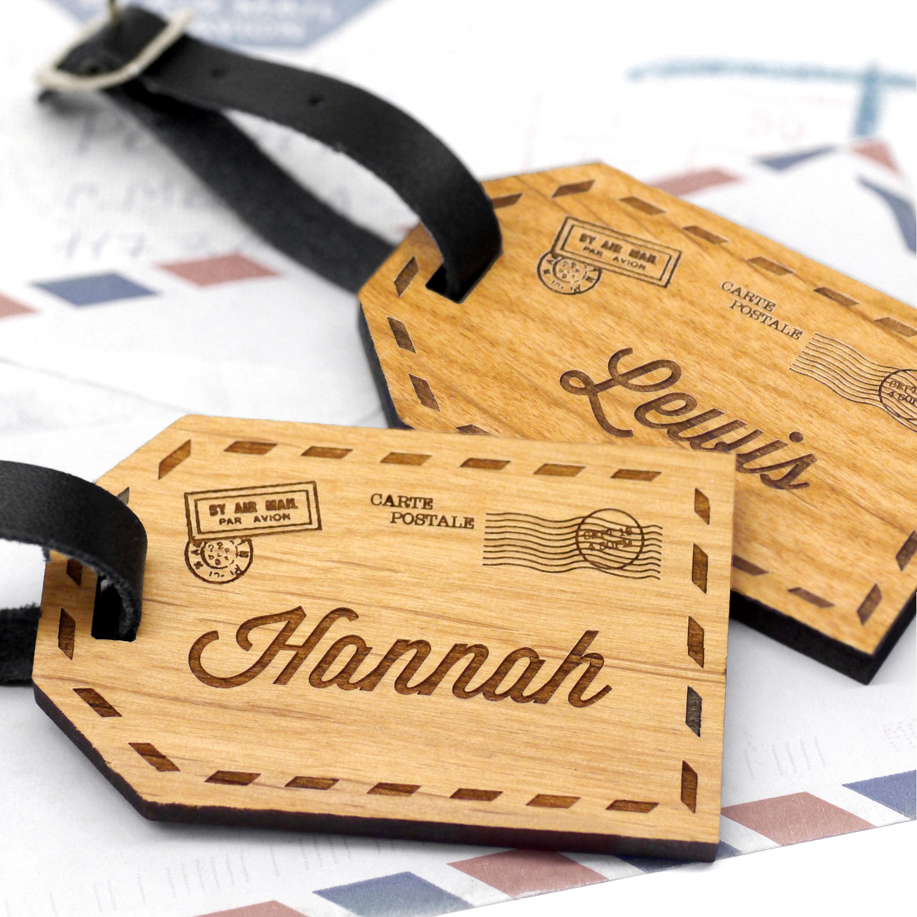 Wooden Personalized Luggage Tag 