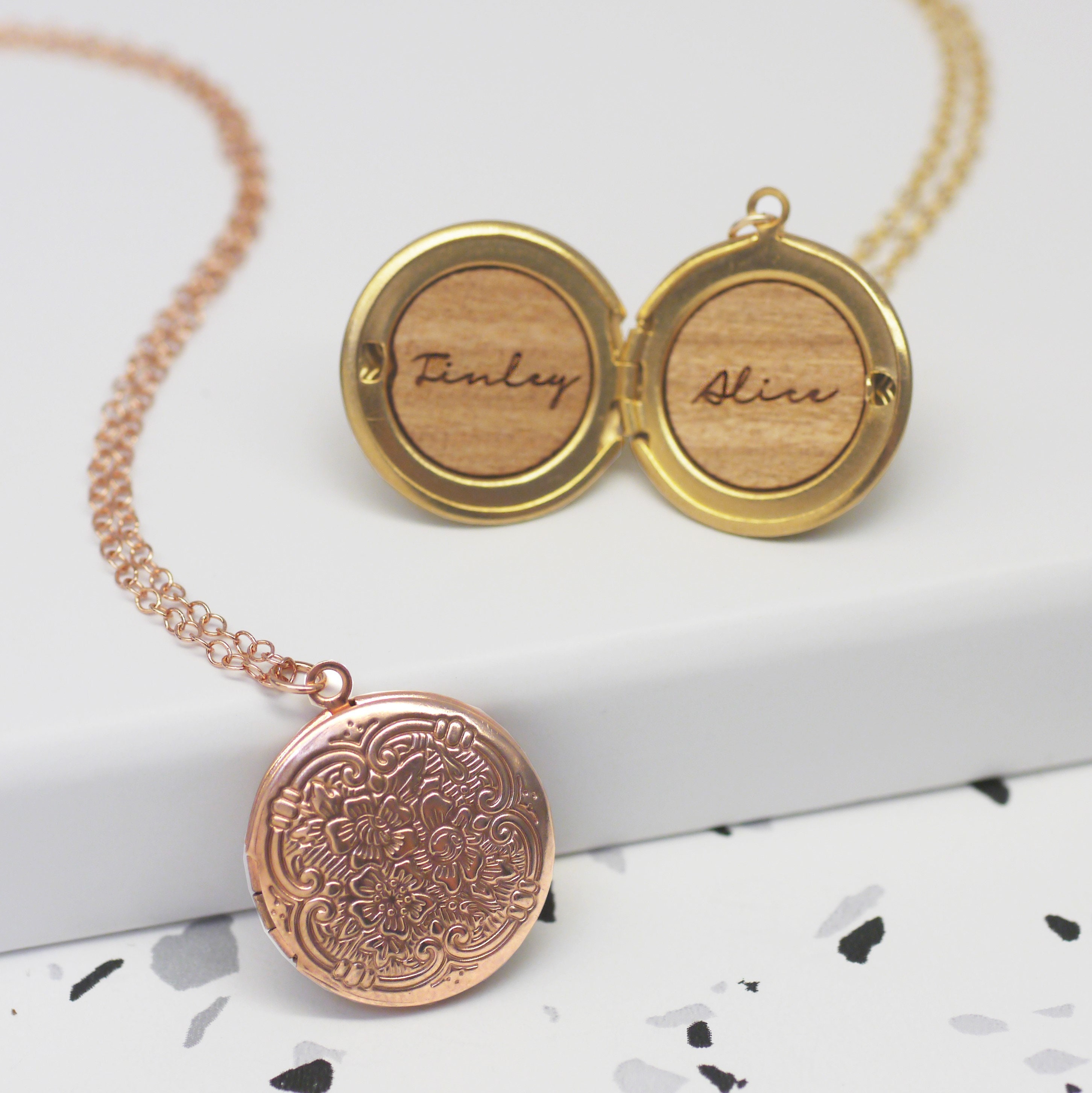Name Necklace Childrens Names Locket Personalized 50