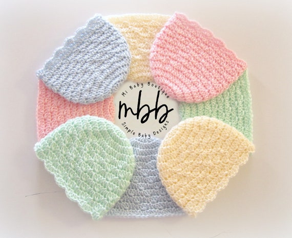 Easy Baby Caps Crochet Pattern Girls Infant Cute Gift Etsy