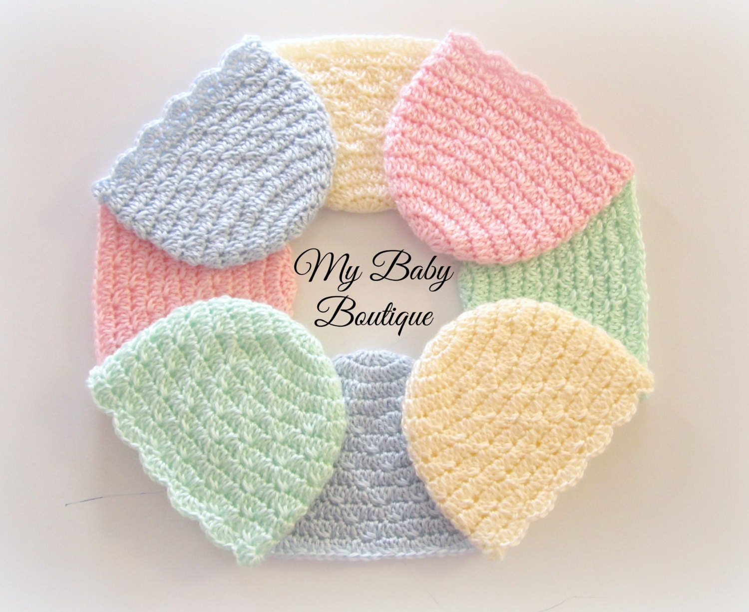 Easy Baby Caps CROCHET PATTERN Girls Infant Cute Gift Etsy