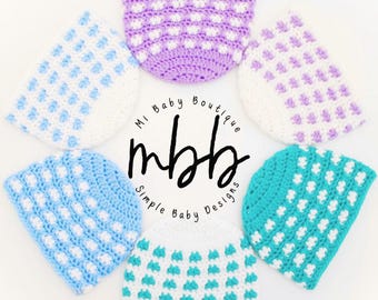Preemie Baby Hat - Crochet Pattern - PDF Download