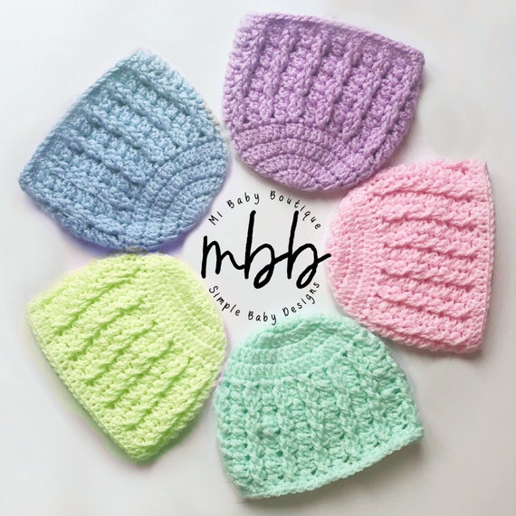 Cable X N' O's Baby Hat Sizes CROCHET PATTERN Girls Boys
