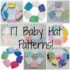 Ultimate Baby Hat Collection - 17 Baby Hat Patterns! - Crochet patterns - Baby hat - Easy hat patterns - Charity hats