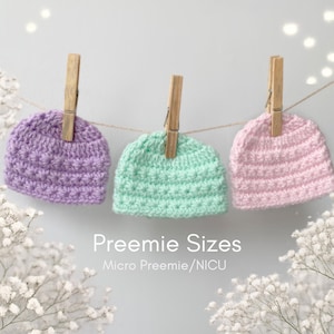 Preemie Baby Hat - NICU - Crochet Pattern - PDF Download
