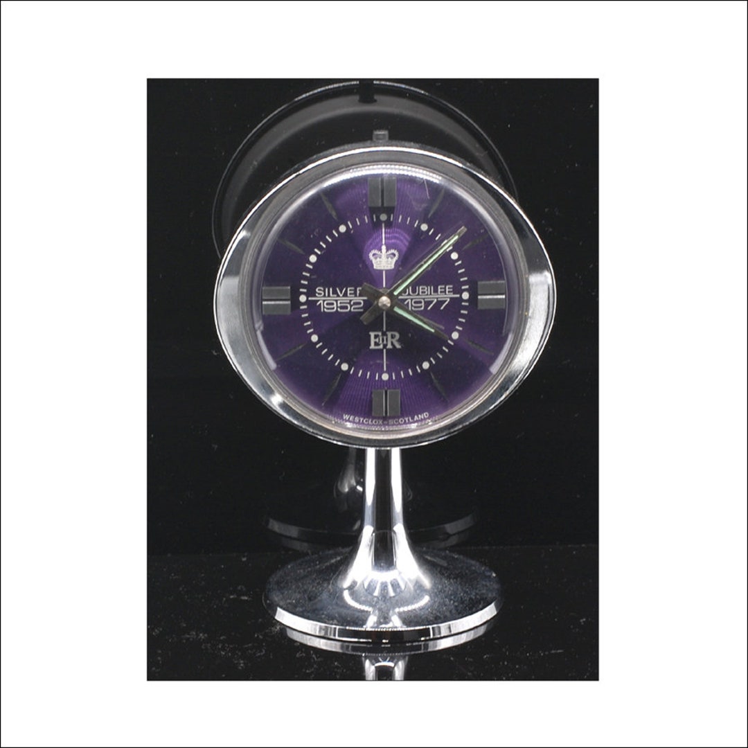 Vintage Westclox Silver Jubilee Pedestal Alarm Clock Etsy