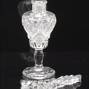 Vintage Molded Clear Glass Perfume Bottle With Arrow Shape Stopper - Etsy