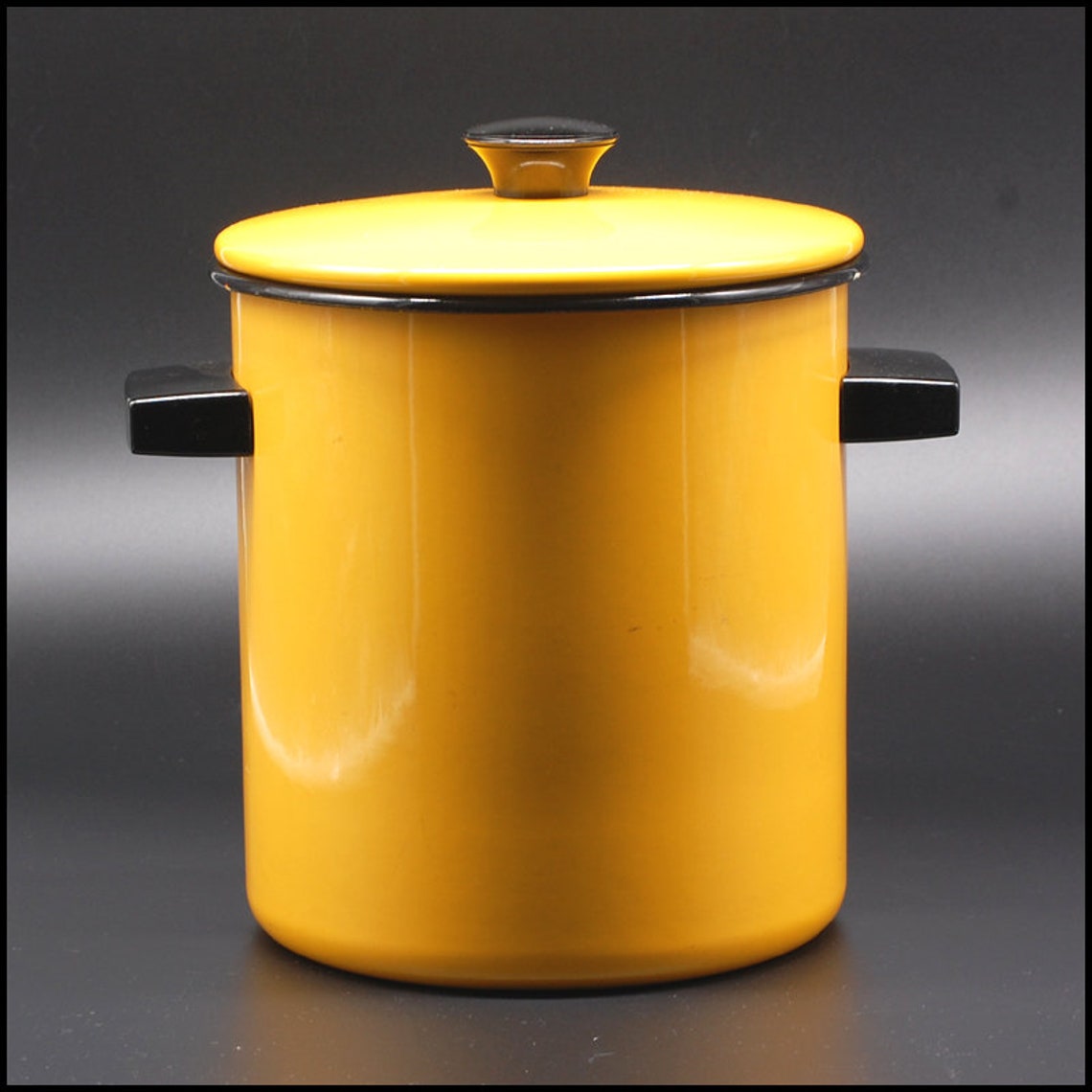 Vintage 1970s Yellow Enamel Steamer Etsy