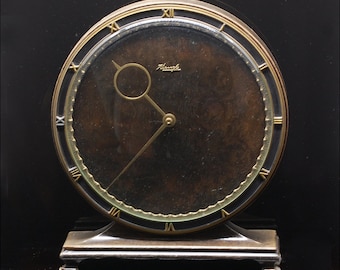 1940s Kienzle Tisch Uhr - Heinrich Möller Wooden Mechanical Desk Mantle Clock