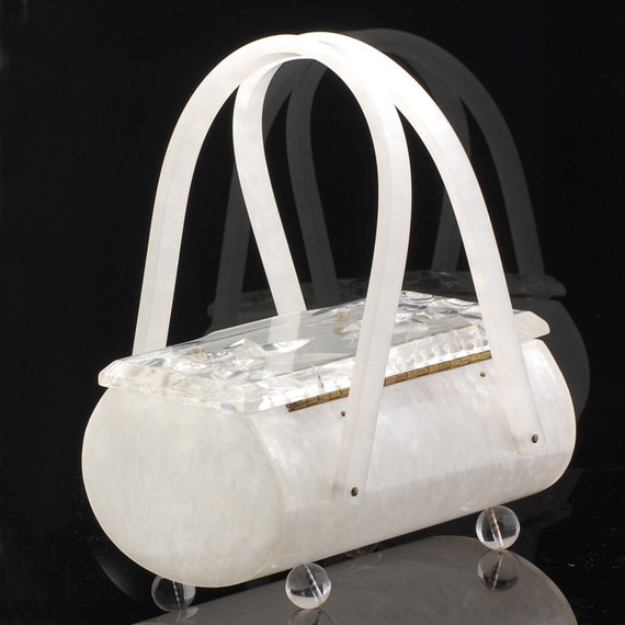 1950s White  Lucite Purse by Original Rialto NY - image 4