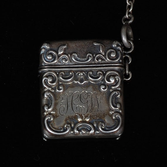Antique Sterling Silver Chatelaine with Finger Ri… - image 5