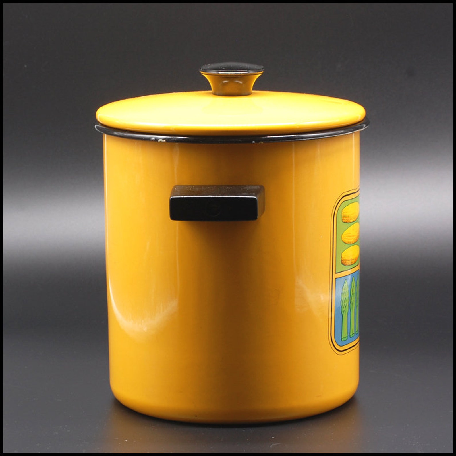 Vintage 1970s Yellow Enamel Steamer Etsy