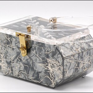 1950s Florida Lucite Confetti Handbag Made in Miami image 4