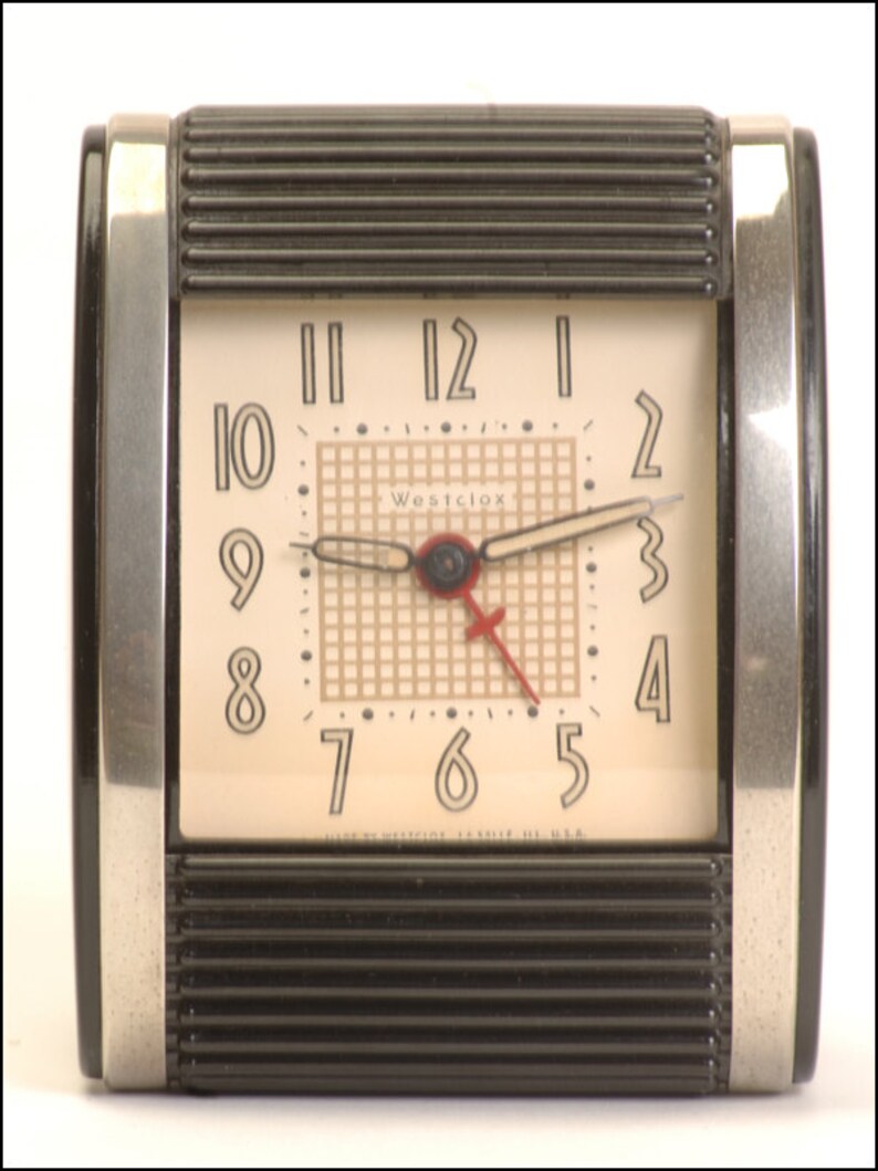 Vintage Westclox Bakelite Travel Alarm Clock Etsy