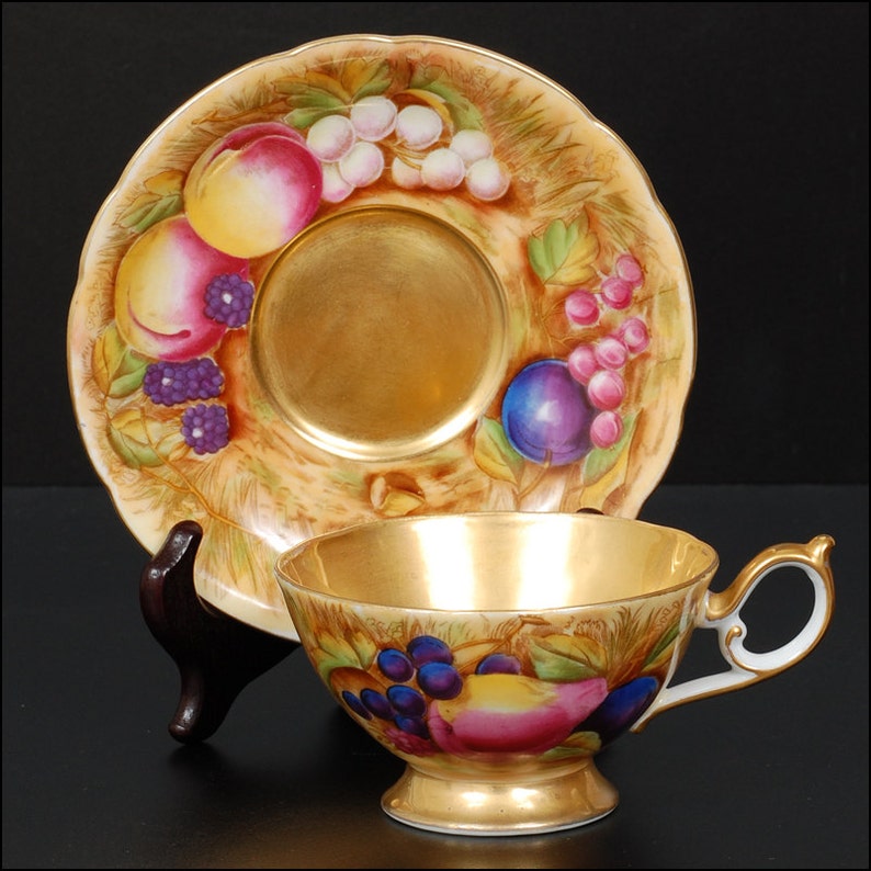 Occupied Japan Fruit Cup & Saucer With Gold Gilt Interior - Etsy