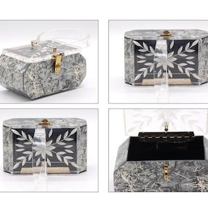 1950s Florida Lucite Confetti Handbag Made in Miami image 10