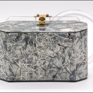 1950s Florida Lucite Confetti Handbag Made in Miami image 9